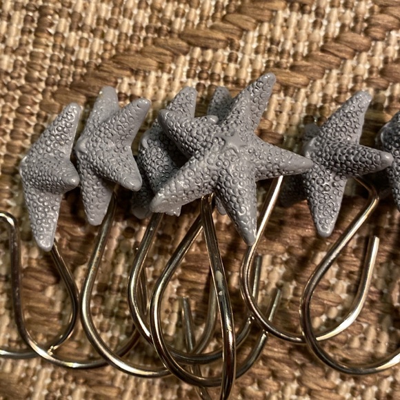 Starfish Grey Shower Curtain Hooks (12) - Picture 1 of 8